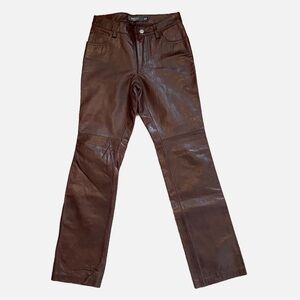 GAP Vintage Y2K Genuine Leather Bootcut Brown Pants